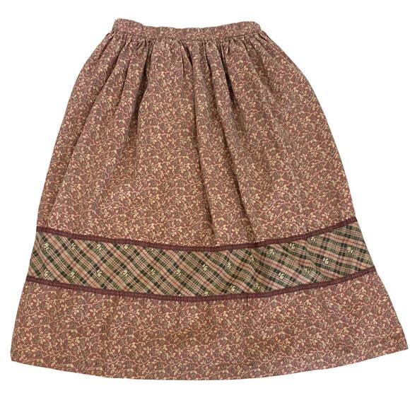 Vintage 70s Turtle Bax Skirt Cotton A-Line 25” Waist Floral Made in USA 9/10 - Picture 1 of 6
